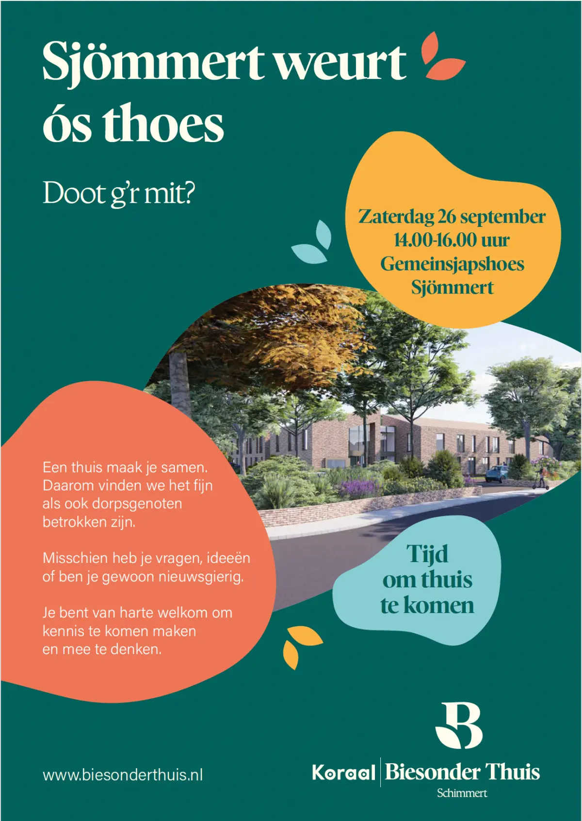 Benieuwd naar het nieuwe wooninitiatief Biesonder Thuis in Sjömmert?