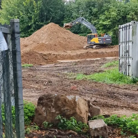 Graafmachines aan het werk